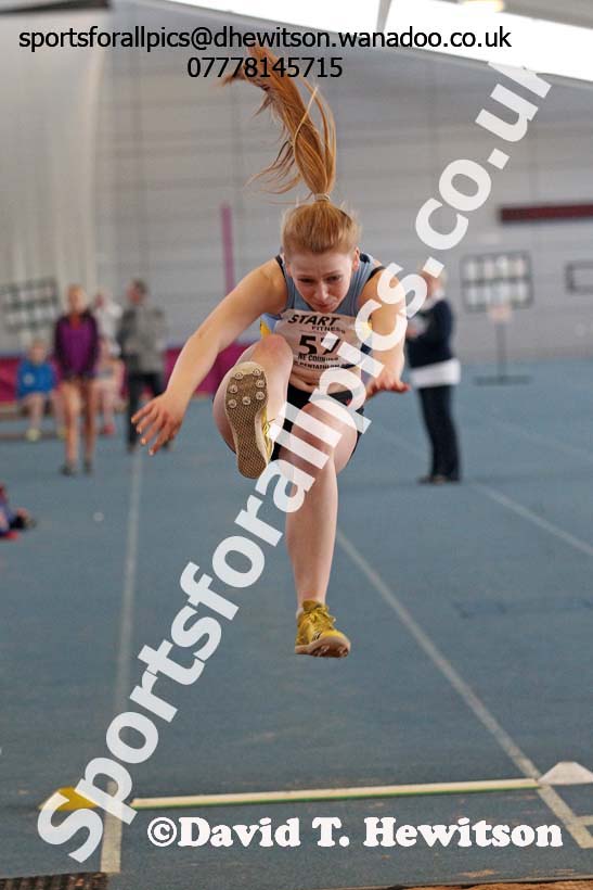 Women's long jump, NECAA Championships and Open Indoor Pentathlon, Gateshead College Academy of Sport. Photo: David T. Hewitson/Sports for All Pics